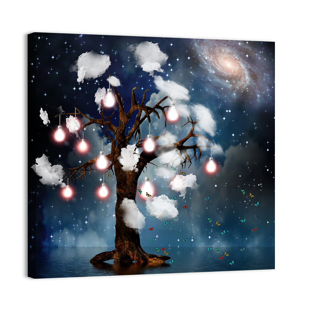 Tree of Thoughts Wall Art, canvas print, square
