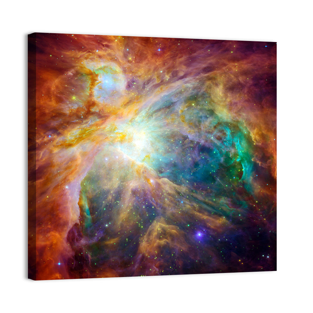 Orion Nebula Cosmic Cloud Wall Art, canvas print, square