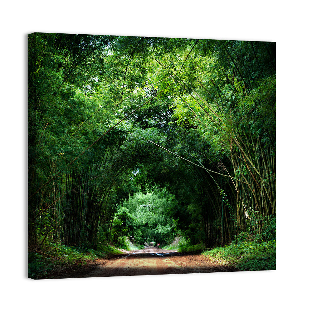 Road With Bamboo In Kyoto Wall Art