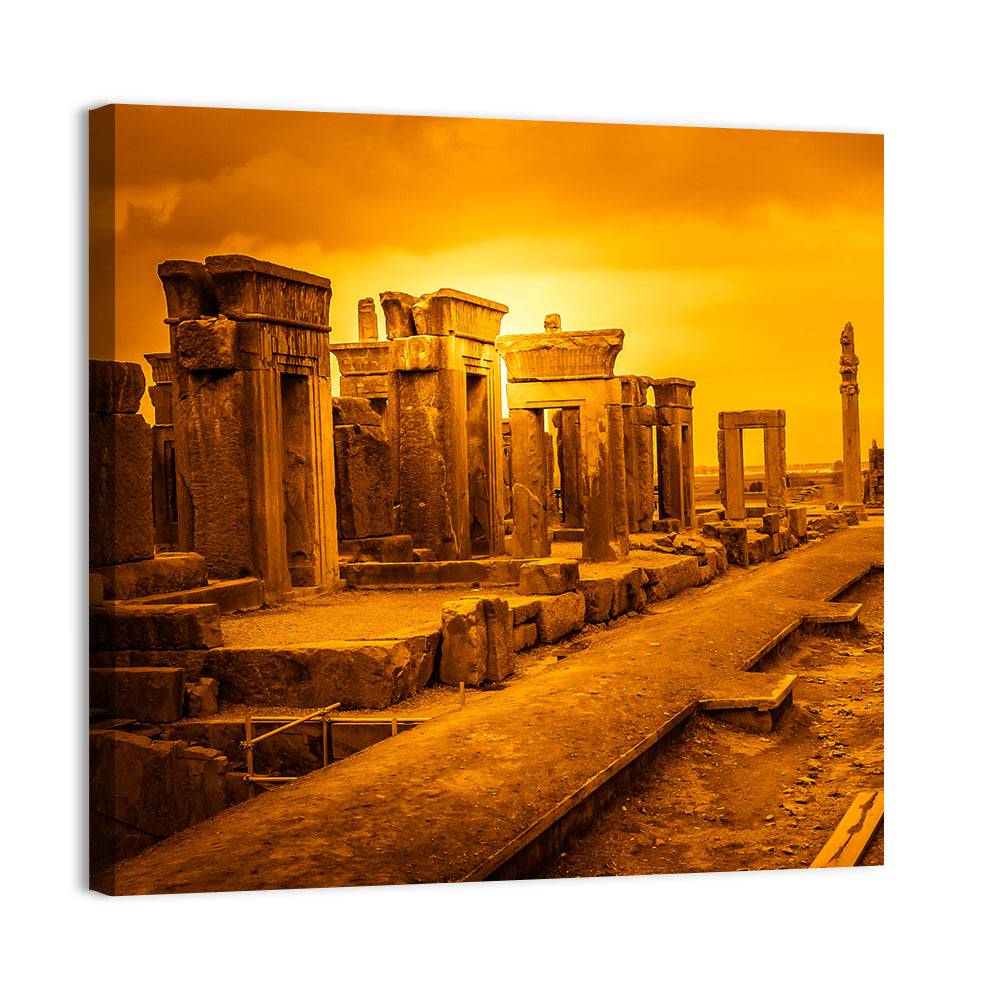 Ruins Of Ancient City Persepolis In Iran Wall Art