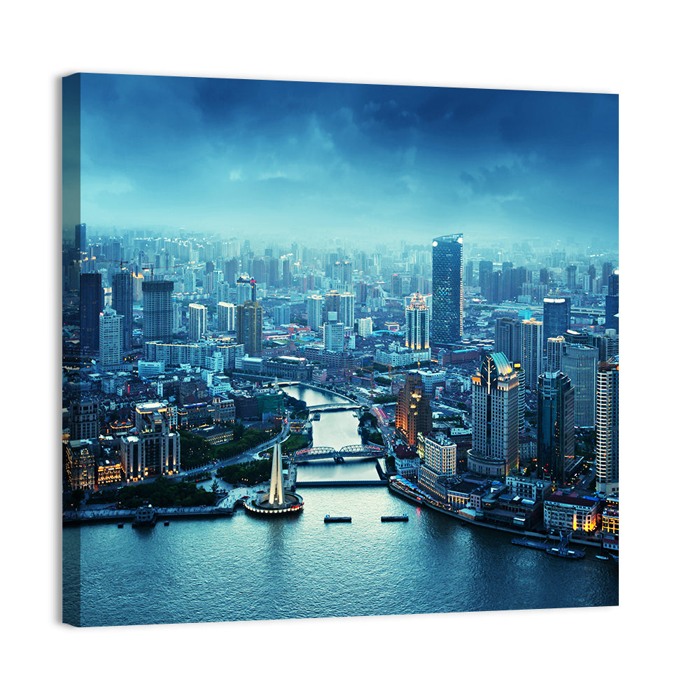 Shanghai At Sunset Wall Art