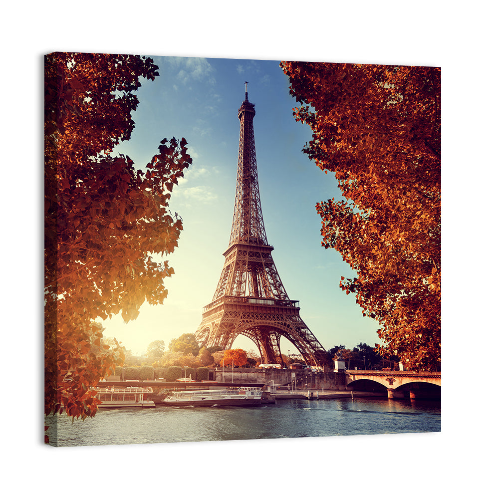Seine In Paris With Eiffel Tower Wall Art