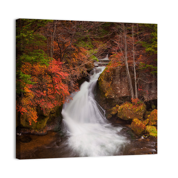 Ryuzu Falls, Nikko Japan Wall Art as a canvas print