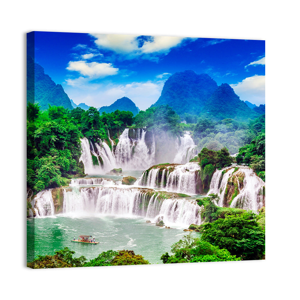 Ban Gioc Detian Falls Wall Art, canvas print, square