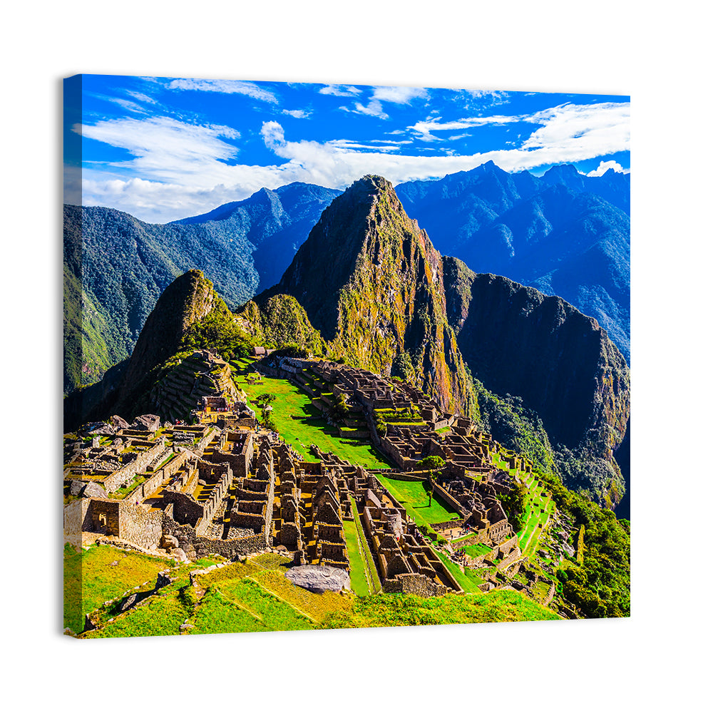 Machu Picchu Heritage Wall Art, canvas print, square