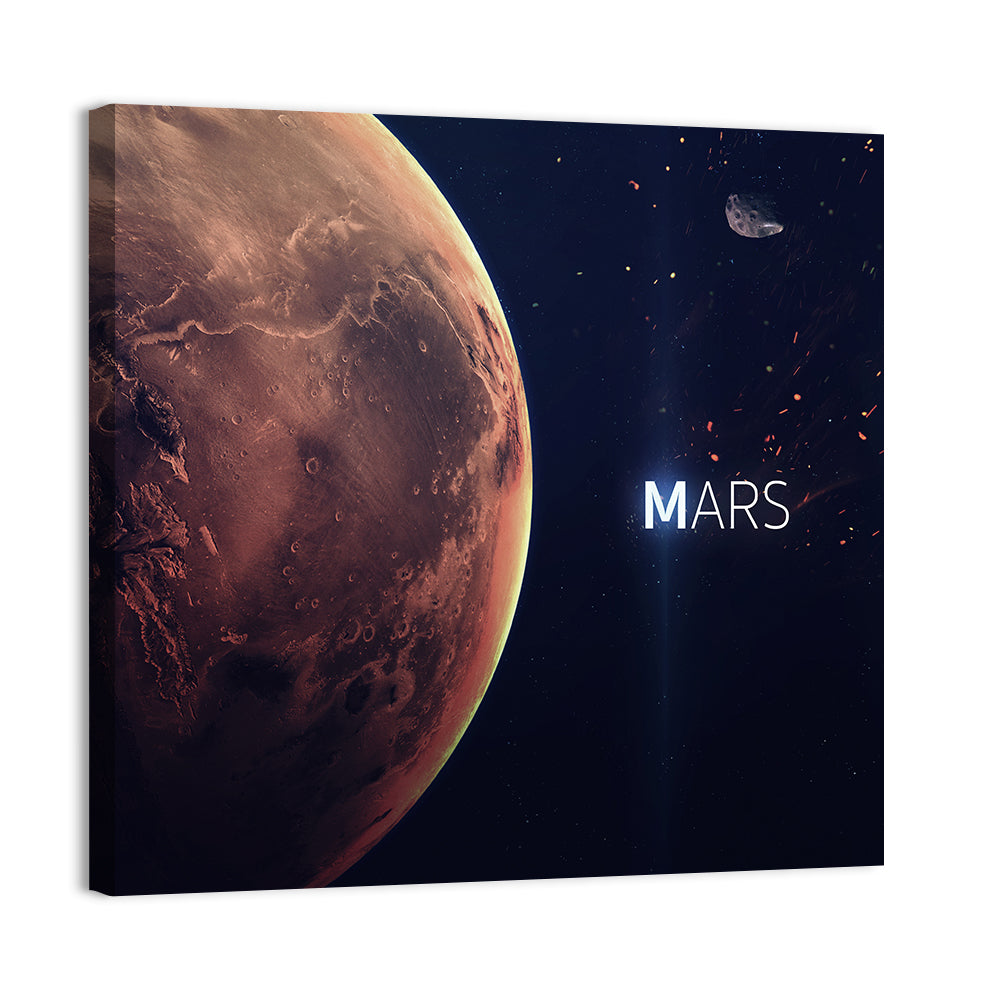 Mars Close-up Wall Art, canvas print, square
