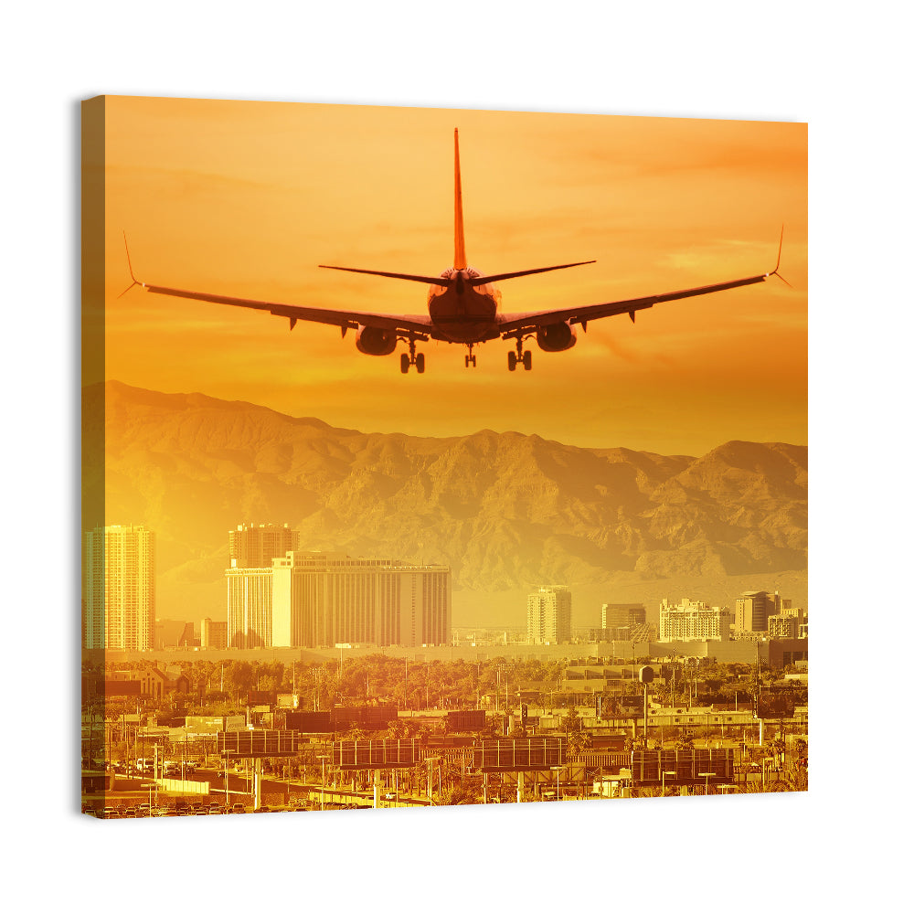 Airplane Trip to Las Vegas Wall Art