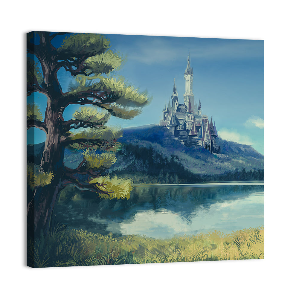 Fantasy Lake Illustration Wall Art
