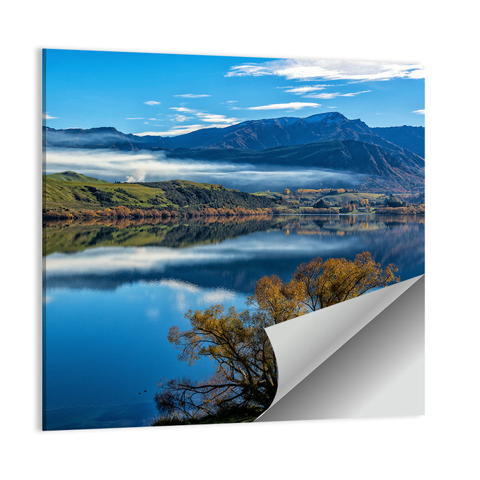 Lake Hayes Autumn Reflection Wall Art as a poster print