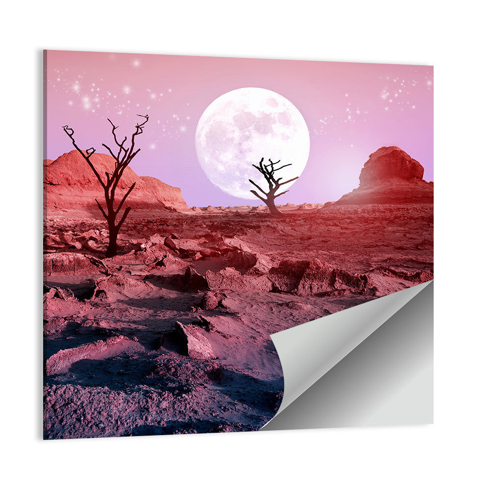 Dry Trees In The Desert Wall Art