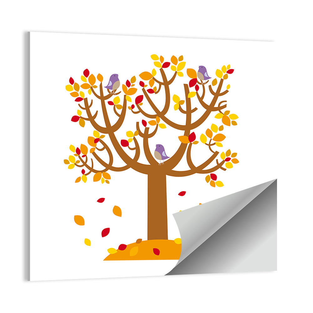 Autumn Tree Illustration Wall Art