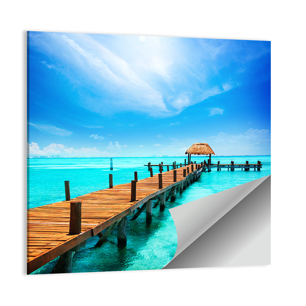 Tropic Paradise Jetty On Isla Mujeres Mexico Wall Art
