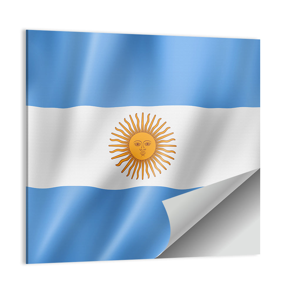 Waving Flag Of Argentina Wall Art