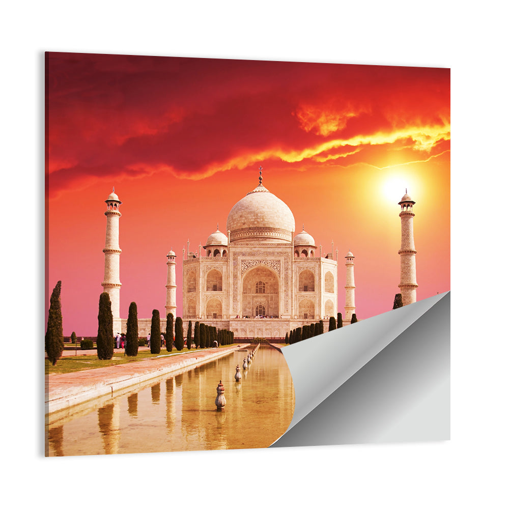 Taj Mahal On Sunrise Wall Art