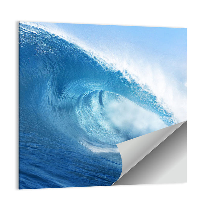 Blue Surf Barrel Wall Art as a poster print