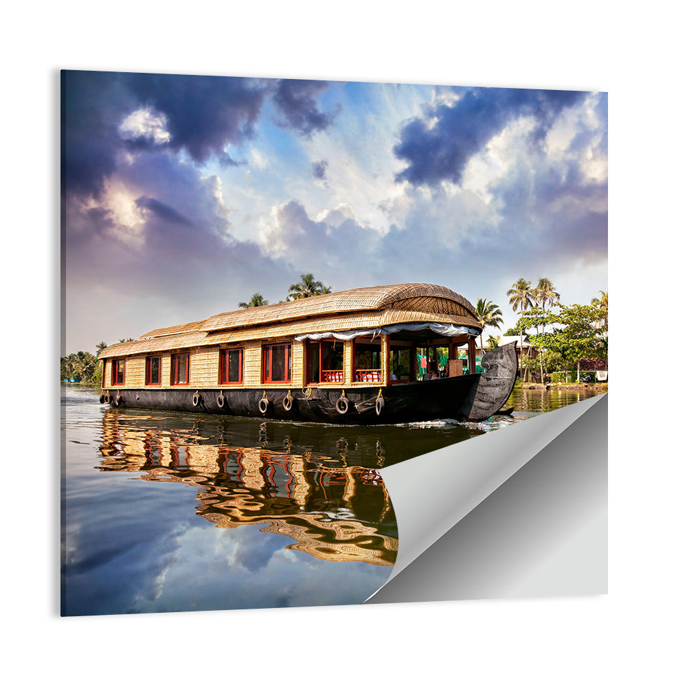 House Boat In Kerala India Wall Art