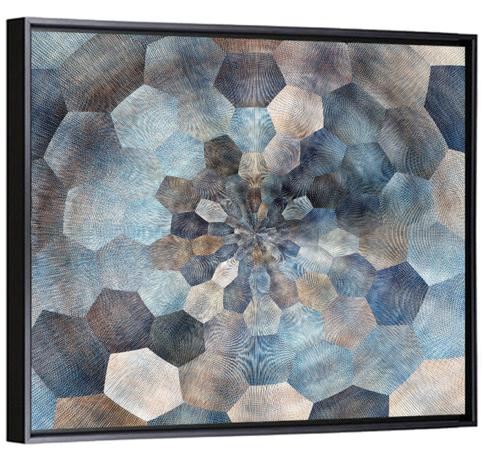 Spiral Tunnel Wall Art as a framed canvas
