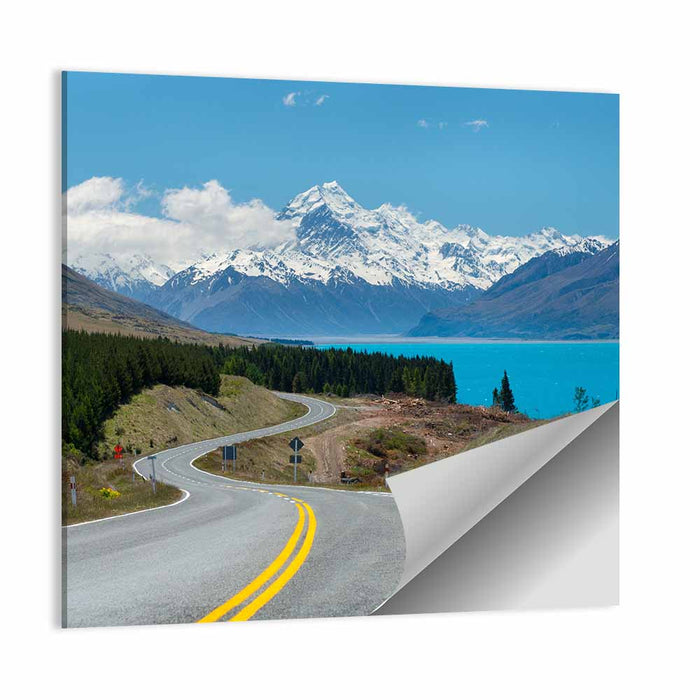 Road to Aoraki Mount Cook Wall Art as a poster print
