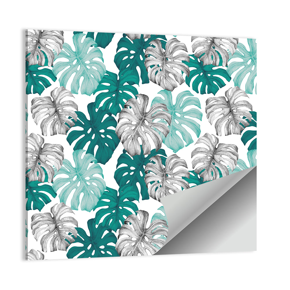 Monstera Leaves Seamless Pattern Wall Art