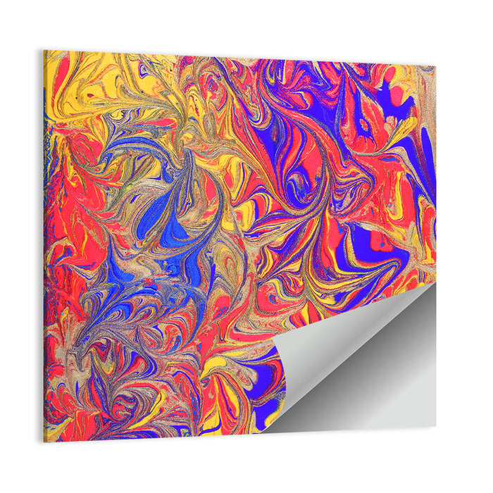 Vibrant Marbled Swirl Abstract Wall Art as a poster print