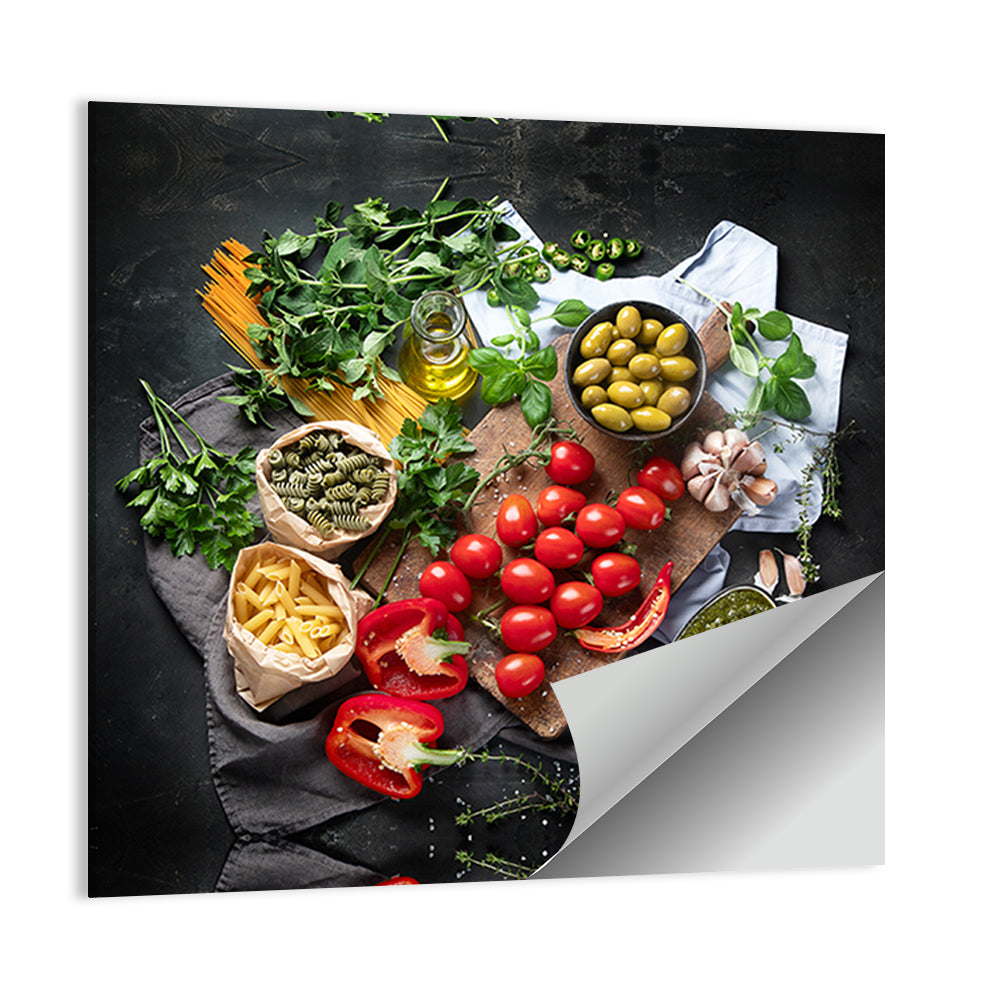 Italian Food Ingredients Wall Art