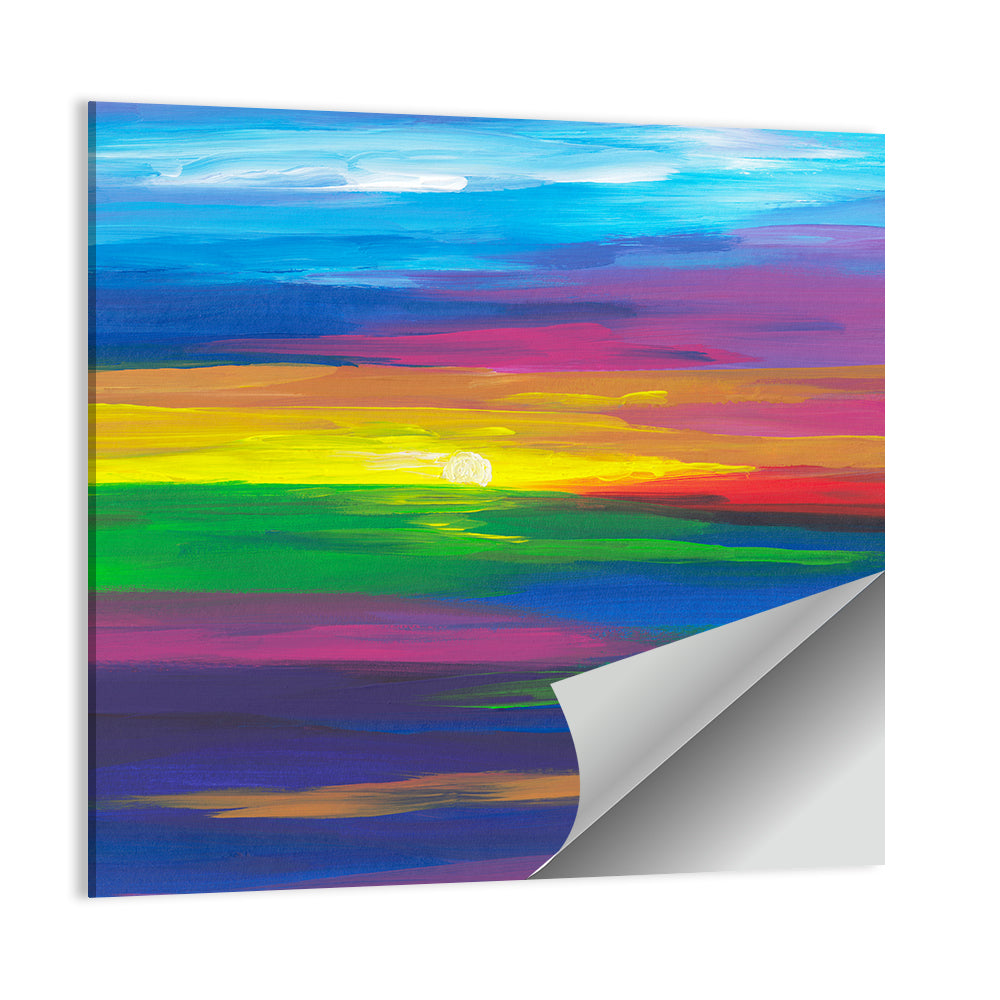 Colorful Sunset Abstract Wall Art