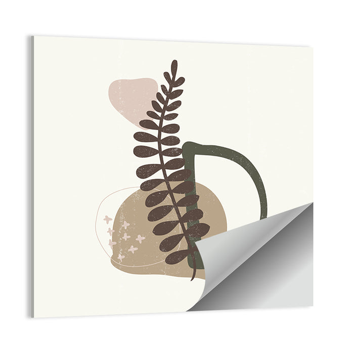 Letter D Botanical Vintage Wall Art as a poster print