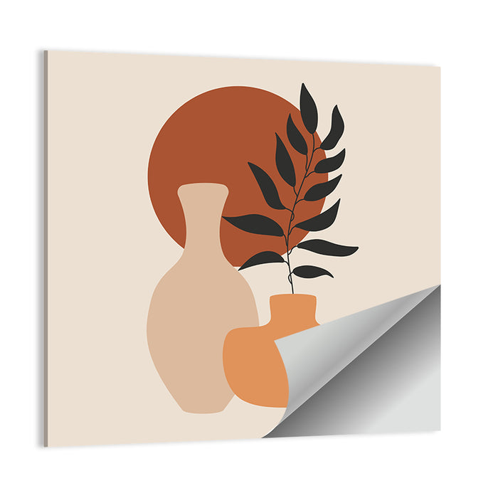 Abstract Botanical Vases Wall Art as a poster print