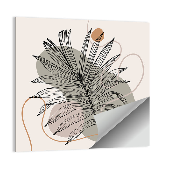 Tropical Palm Leaf Silhouette Wall Art as a poster print