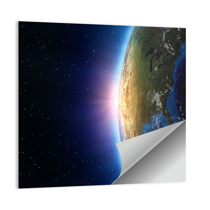 North America at Sunrise from Space Wall Art as a poster print