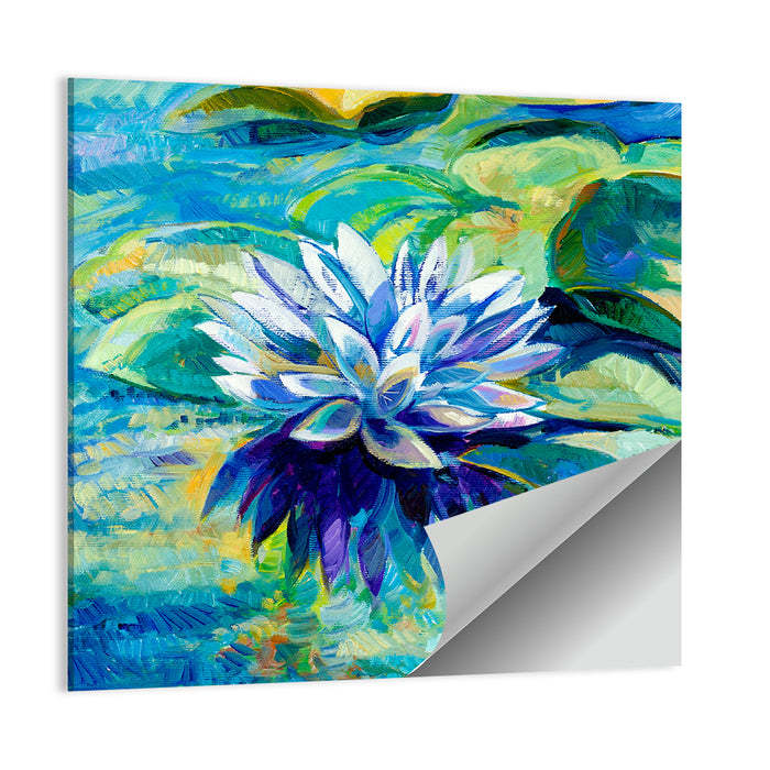 Impressionist Water Lily Study Wall Art as a poster print