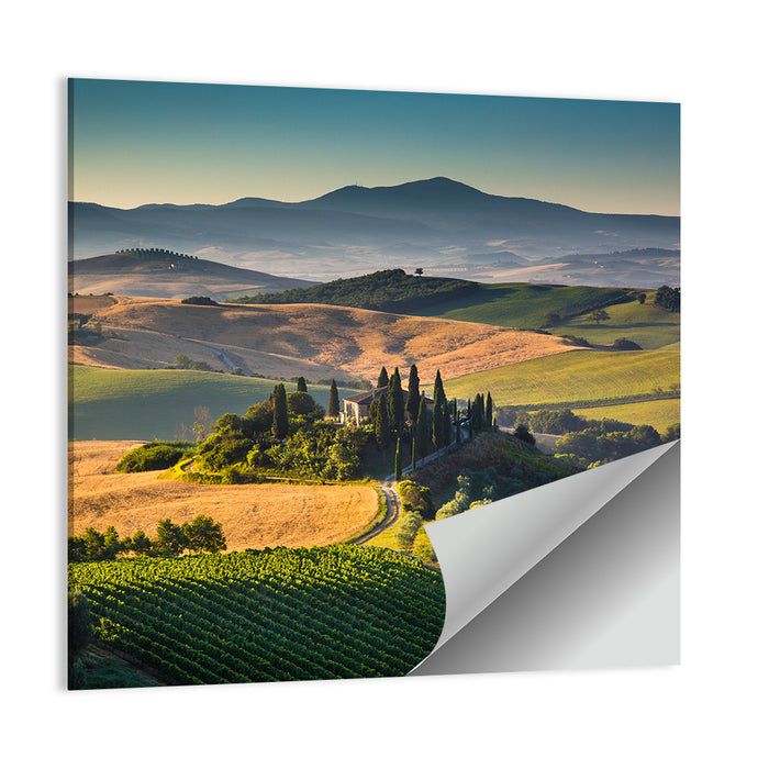 Tuscany Hilltop Villa Wall Art as a poster print