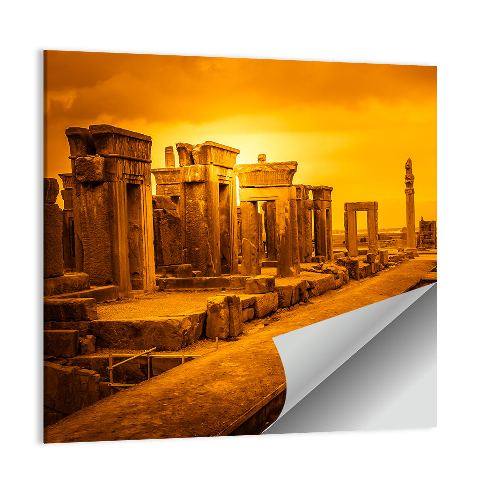 Ruins Of Ancient City Persepolis In Iran Wall Art