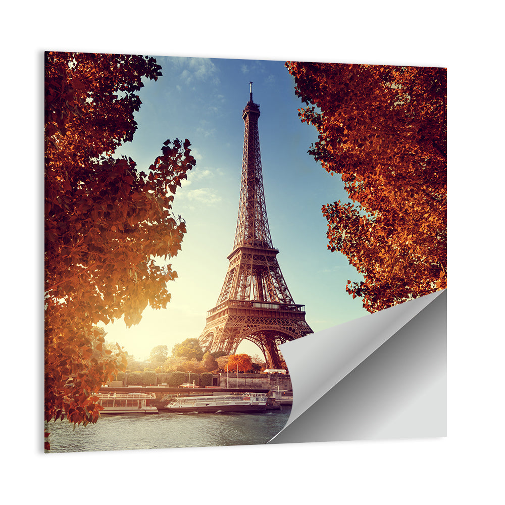 Seine In Paris With Eiffel Tower Wall Art