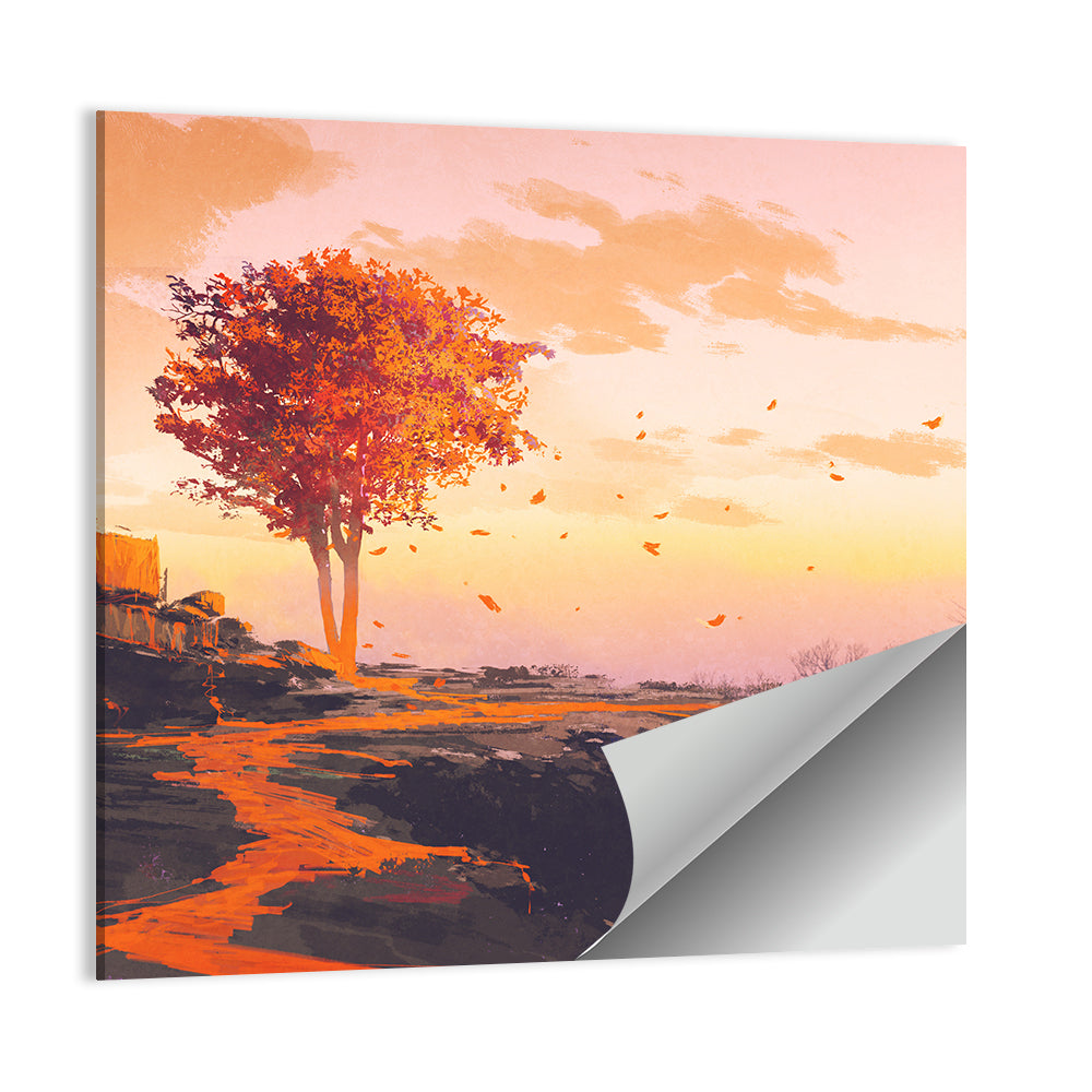Melting Autumn Tree Wall Art