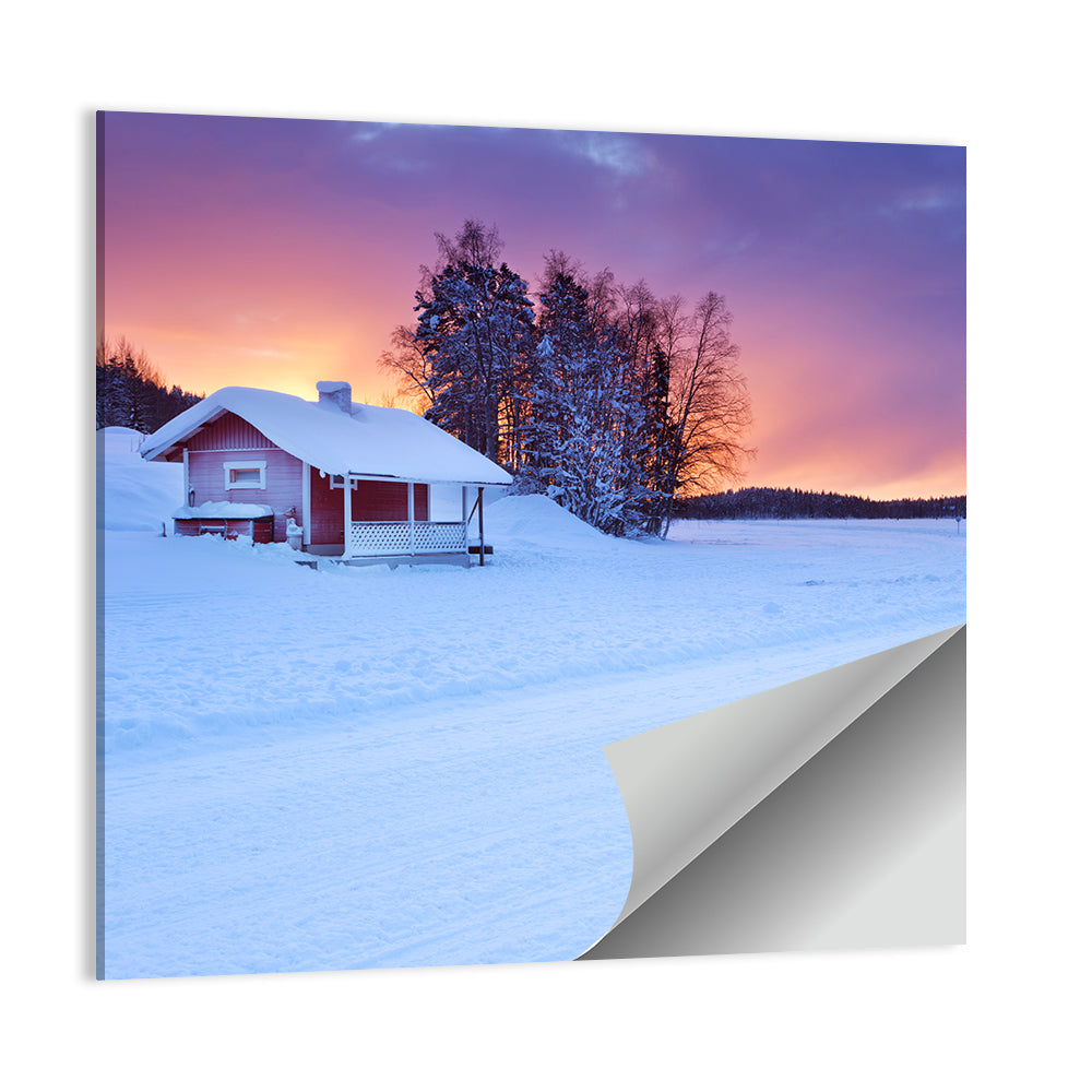 Frozen Finnish Lapland At Sunrise Wall Art