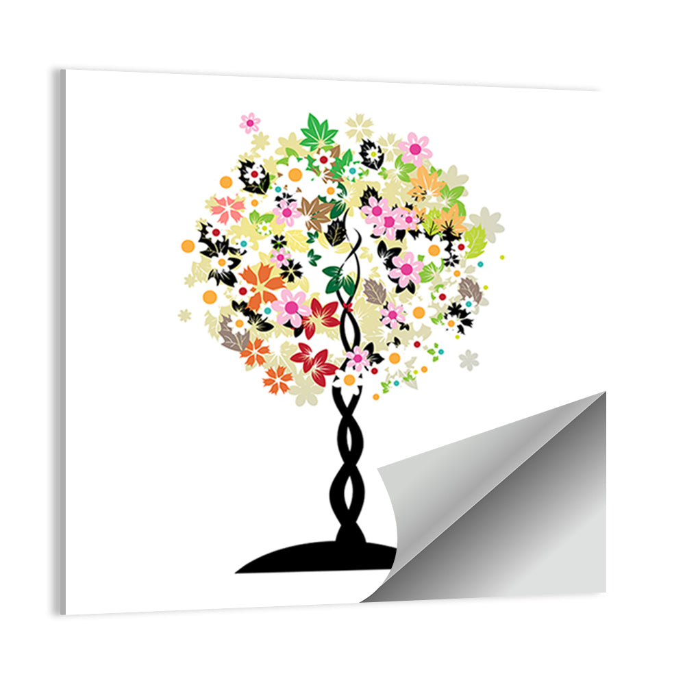 Floral Tree Illustration Wall Art