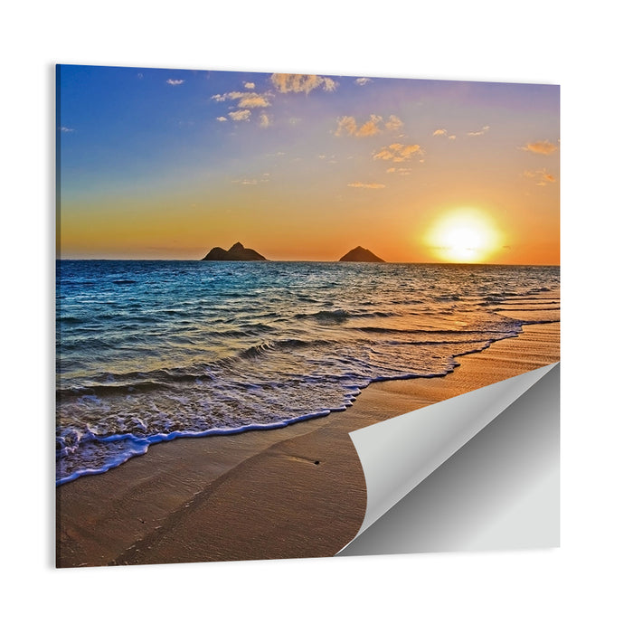 Lanikai Sunrise Over Mokulua Islands Wall Art as a poster print