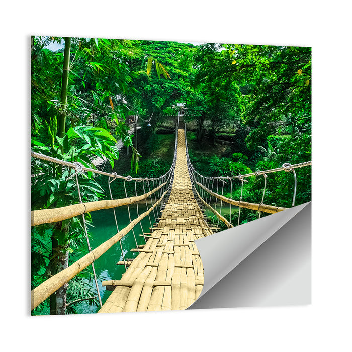 Bamboo Pedestrian Bridge Wall Art as a poster print