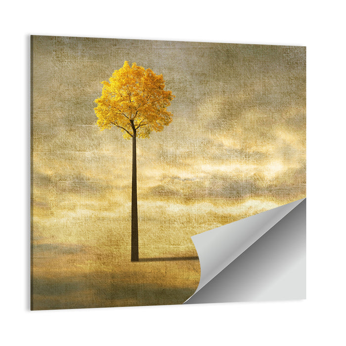 Solitary Tree at Golden Hour Wall Art as a poster print