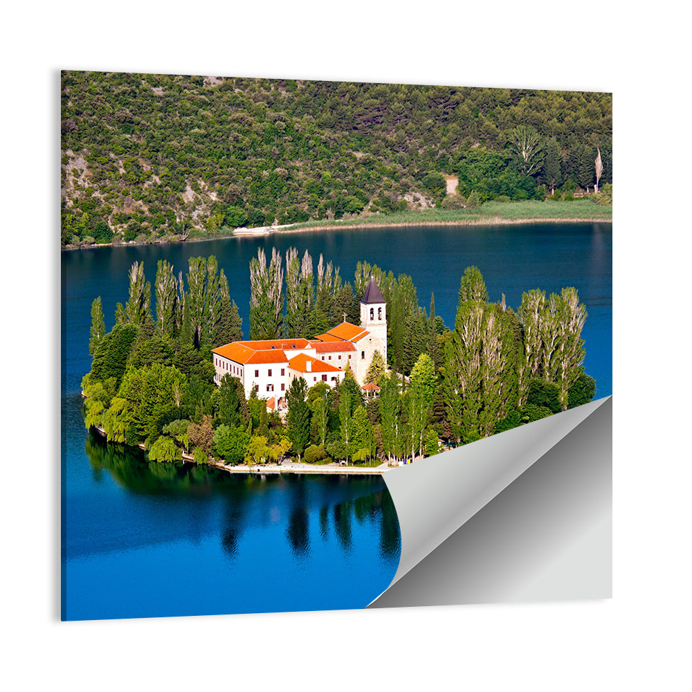 Christian Monastery On River Krka Croatia Wall Art