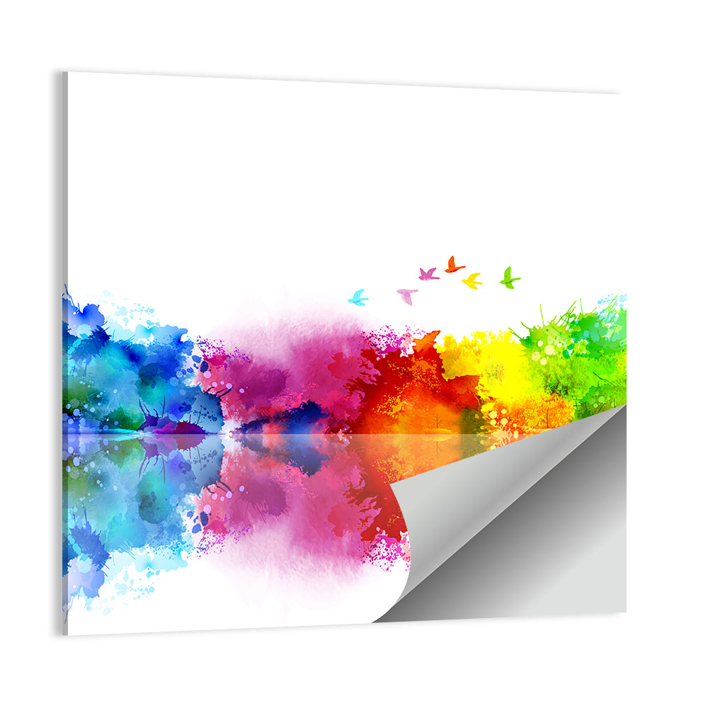 Flying Flock Of Birds Artwork Wall Art