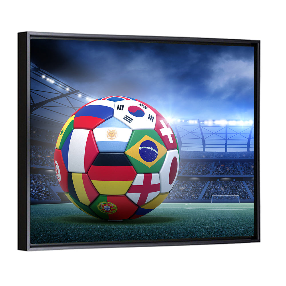 Soccer Ball In Stadium Wall Art