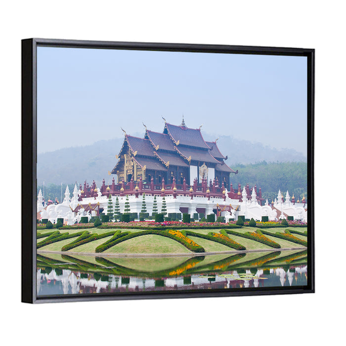 Ho Kham Royal Pavilion Chiang Mai Wall Art as a framed canvas