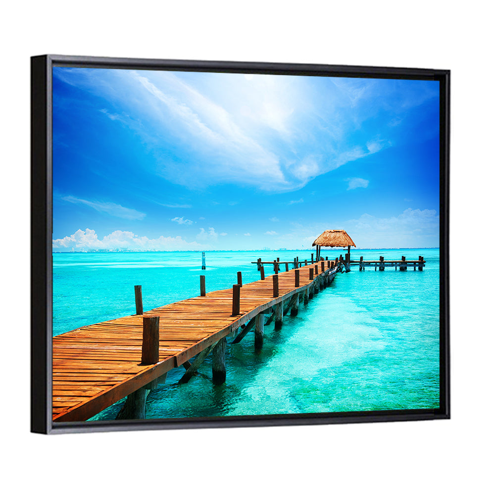 Tropic Paradise Jetty On Isla Mujeres Mexico Wall Art