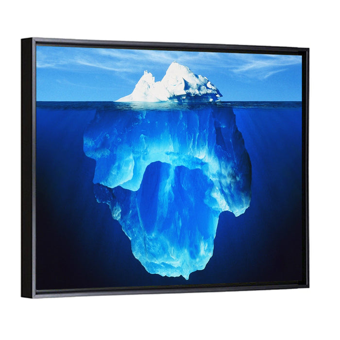 Split-level Melting Iceberg Wall Art as a framed canvas