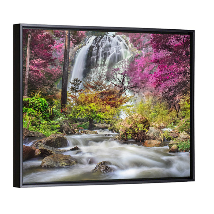Klonglan Waterfall Wall Art as a framed canvas