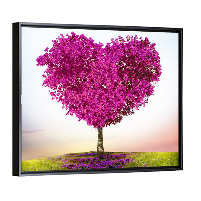 Tree of Love Wall Art as a framed canvas