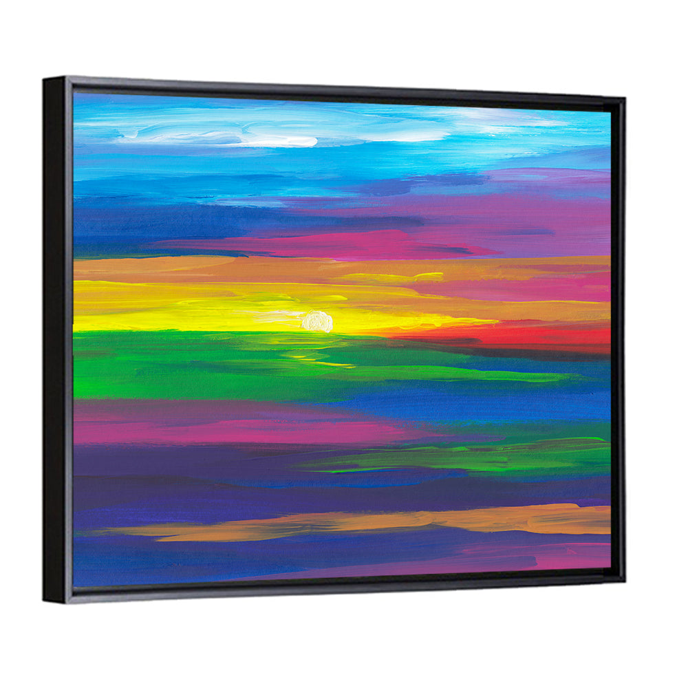Colorful Sunset Abstract Wall Art