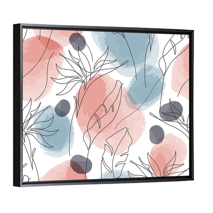 Bird of Paradise Leaf Pattern Wall Art